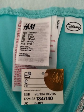 Vestido Frozen Elsa Talla 8-10