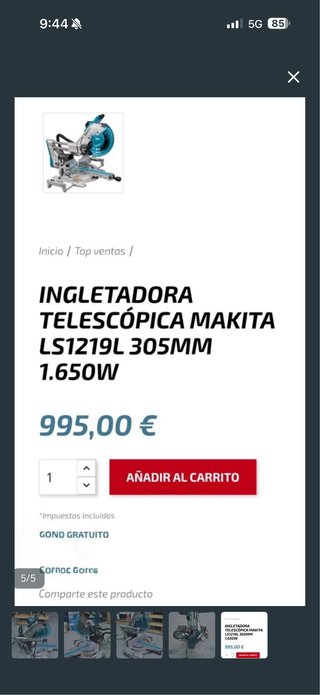 Ingletadora Makita