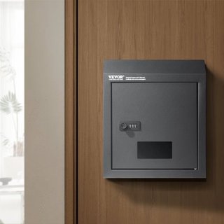 A través de la puerta Caja de entrega de llaves Buzón con cerradura de combinación Gris oscuro
