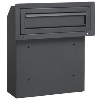 A través de la puerta Caja de entrega de llaves Buzón con cerradura de combinación Gris oscuro