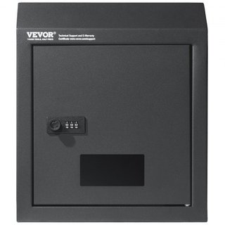 A través de la puerta Caja de entrega de llaves Buzón con cerradura de combinación Gris oscuro