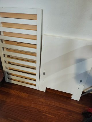 Cuna blanca con colchón