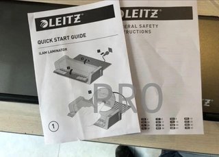 Plastificatore A3 Leitz, ideale per ufficio o scuola, bianco brillante/antracite, Touch Turbo2, iLAM, 7520000