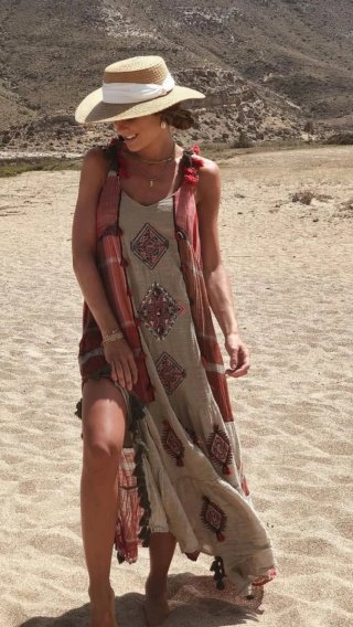 Vestido Zara Étnico Talla M