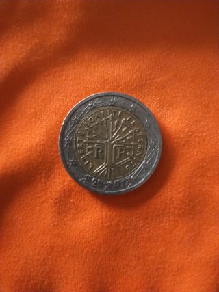 Moneda 2 Euros Francia 2001 Error