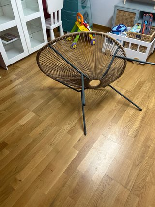 Silla de jardín Acapulco beige y gris