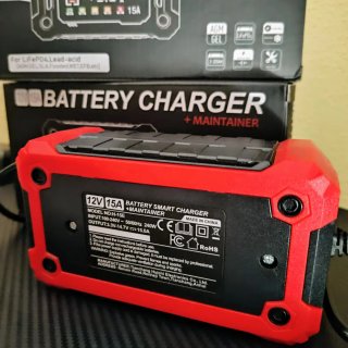 Cargador Batería Coche Moto 12V 15A StarStop Litio