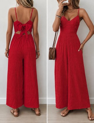 Mono rojo lazo espalda talla S