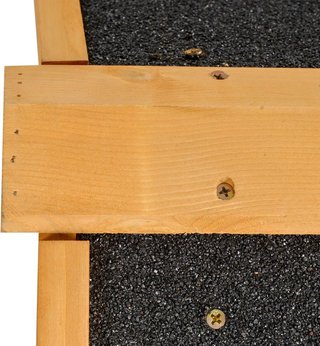 Jaula para Conejos con Casa, Rampa y Área Abierta, Conejera de Madera y Metal Amarillo Claro, 122X63X92Cm