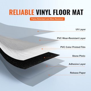 Azulejos de Vinilo Autoadhesivos 36 x 6 pulgadas, 36 Azulejos de 2.5mm de Grosor, Peel & Stick, Diseño de Madera Gris Claro para Suelos de Cocina, Comedor, Dormitorios y Baños, Fácil para Decoraci...