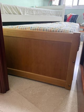 Cama Nido Madera Blanca con Cajones.