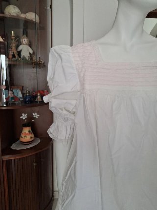 Camicia da notte vintage bianca