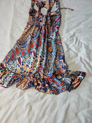 Vestido de tirantes estampado