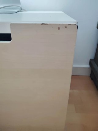 Banco baúl almacenaje IKEA con cajón de ruedas