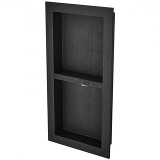 Nicho de Ducha Listo para Azulejos 40.64 x 81.28 cm, Organizador de Doble Estante, Nicho Recesado de Esquinas Cuadradas Insertado en la Pared, Protección Sellada Nicho Moderno para Almacenamiento ...
