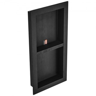 Nicho de Ducha Listo para Azulejos 40.64 x 81.28 cm, Organizador de Doble Estante, Nicho Recesado de Esquinas Cuadradas Insertado en la Pared, Protección Sellada Nicho Moderno para Almacenamiento ...