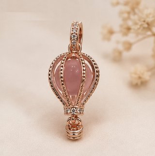 Charm Globo Aerostático Oro Rosa