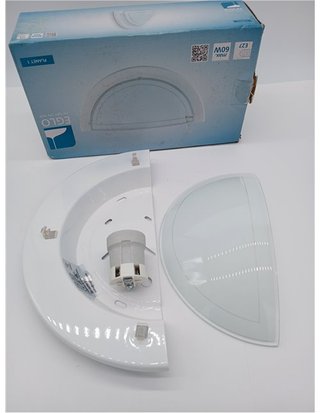 EGLO Lampada da parete Planet 1 - lampada LED da interno in acciaio e vetro - lampada soggiorno in bianco e trasparente