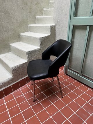 2 Sillas Oficina Vintage Negras