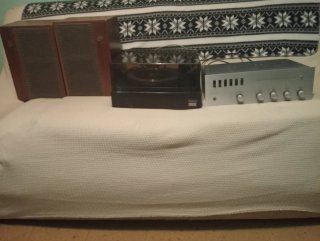 Tocadiscos Amplificador y Altavoces