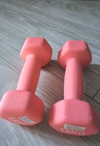 Set 2 Mancuernas 1.5kg Rosas