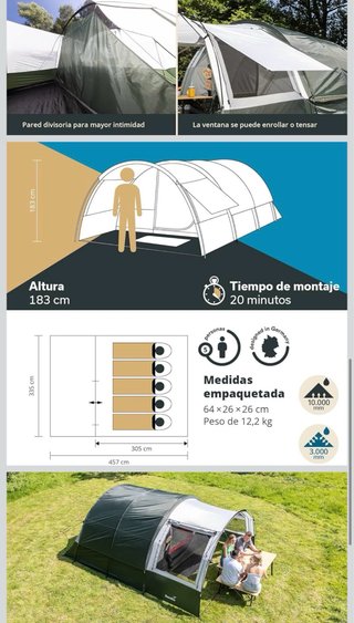 Tienda de campaña 4-5 personas