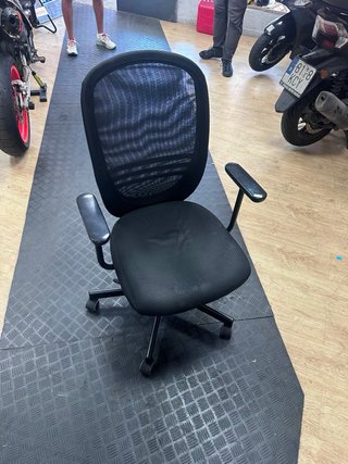 Escritorio Negro Madera y Metal