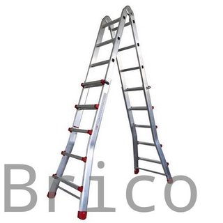 Escalera Telescópica Aluminio 4+4 Pestaña