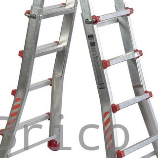 Escalera Telescópica Aluminio 4+4 Pestaña