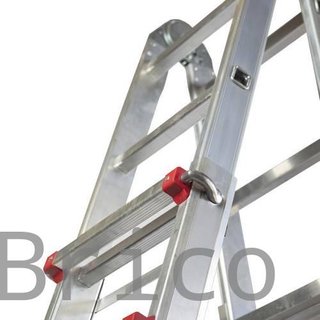 Escalera Telescópica Aluminio 4+4 Pestaña