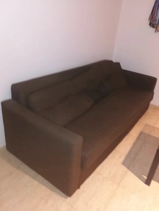 Sofá Cama Grande Marrón