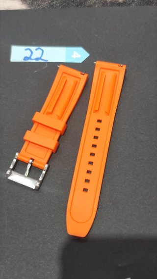 Correa Hamilton Caucho 22mm Naranja