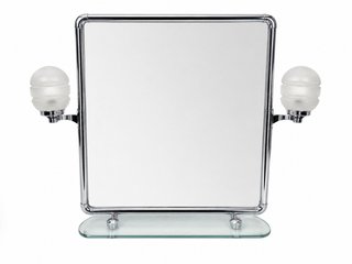Espejo de baño con dos plafones de luz
