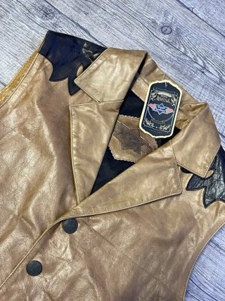 Gilet Western Pelle Stars & Stripes L