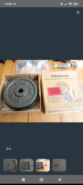 2 discos de pesa Proiron 5 kg cada uno nuevo