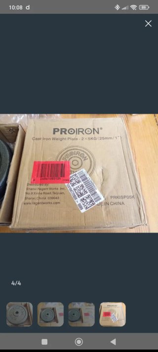 2 discos de pesa Proiron 5 kg cada uno nuevo