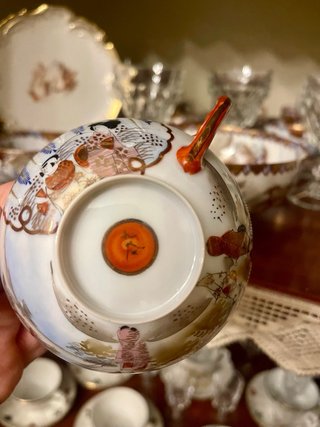 2 Juegos de café porcelana pintado a mano