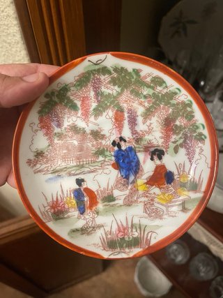 2 Juegos de café porcelana pintado a mano