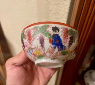 2 Juegos de café porcelana pintado a mano