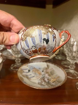 2 Juegos de café porcelana pintado a mano