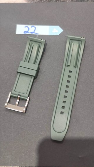 Correas Hamilton Caucho Verde 22mm