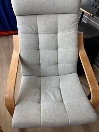 Sillones de madera y tela Ikea