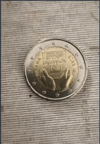 Moneda 2 euros España 2026 Art. 49 Inclusión