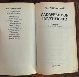 patricia cornewell romanzo