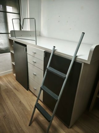 Regalo cama juvenil con cajones y escalera