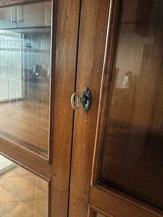 Vitrina de madera y cristal