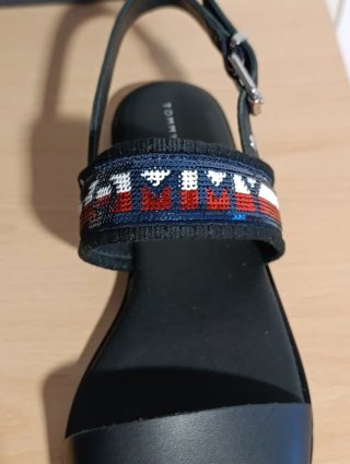 Sandalias Tommy Hilfiger Mujer T37 Negras Multicol