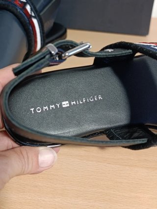 Sandalias Tommy Hilfiger Mujer T37 Negras Multicol
