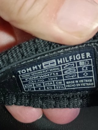 Sandalias Tommy Hilfiger Mujer T37 Negras Multicol
