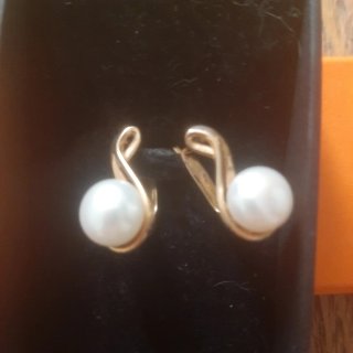 Pendientes  Oro con Perla.